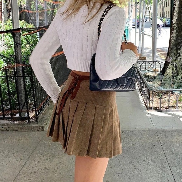 Preppy Pleated Mini Skirt